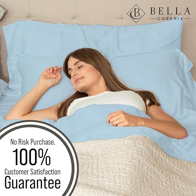 Bella Coterie | Luxury Bamboo Viscose Queen Size Pillowcase Set | 100% - Image 5