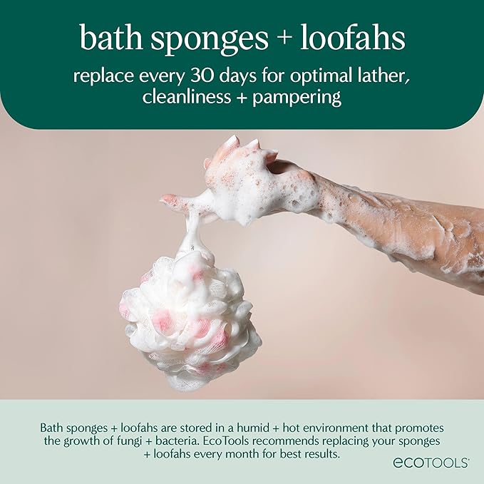 EcoTools Lathering EcoPouf, Loofah Infused - Image 5