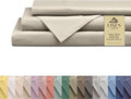 Linen Home 100% Cotton Percale Sheets King Size, Light Taupe, Deep Pocket by LINENHOME