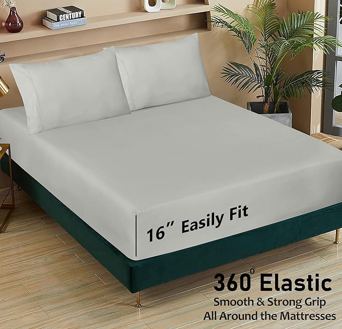 RUVANTI 100% Cotton Sheets – Queen Size Percale Bedding, Cooling & Breathable - Image 5