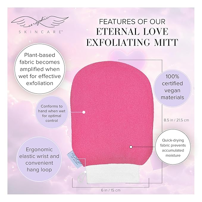 Seraphic Skincare Eternal Love Premium Exfoliating Mitt - Image 3