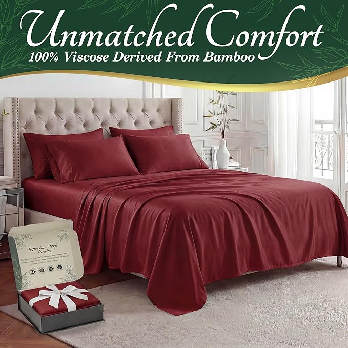 DECOLURE 100% Viscose Derived from Bamboo Sheets Full Size - Image 2