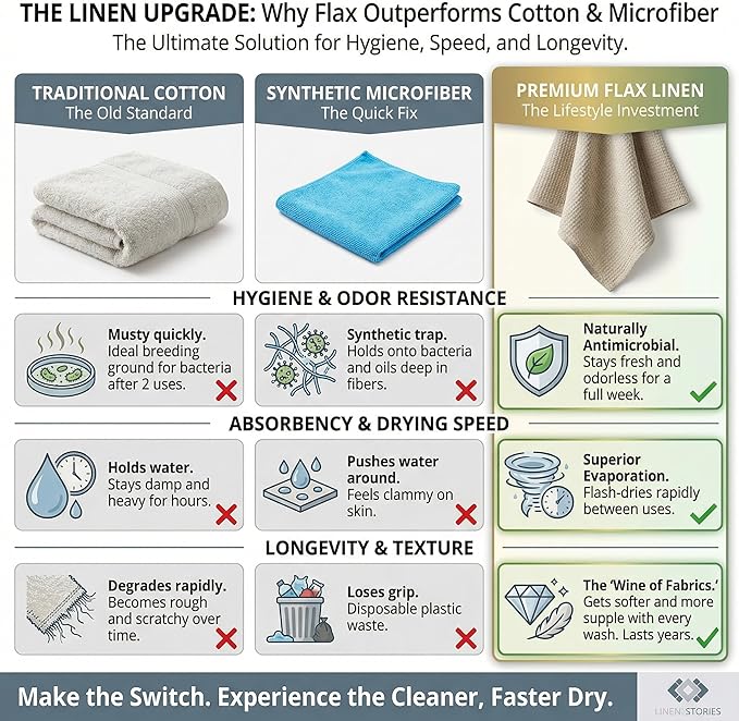 100% Flax Linen Washcloths - Image 9
