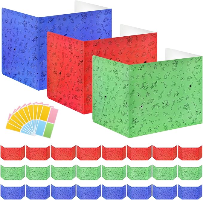 Ubenic 24-Pack Desk Dividers for Students, Space Cardboard Privacy Boards for Student, Privacy Shield Folder Boards, Classroom Divider Shield for School Teachers Home