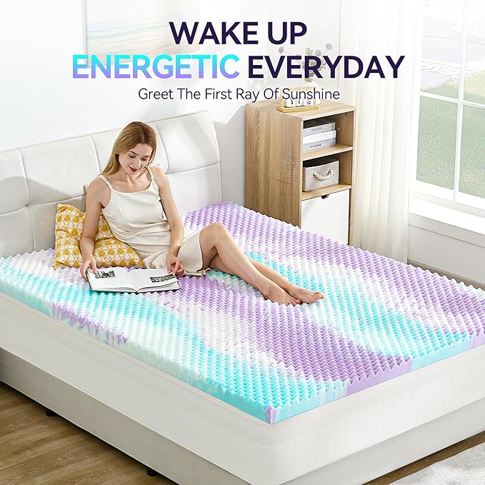 SINWEEK 2 Inch Egg Crate Memory Foam Mattress Topper Twin Size, Soft Mattress - Image 5