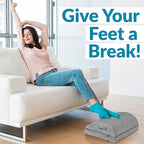 ComfiLife Foot Rest for Under Desk at Work – Adjustable Desk FootRest for Office Chair, Gaming Accessories – Ergonomic Teardrop Design for Back, Hip & Leg Pain Relief – 100% Memory Foam (Gray)