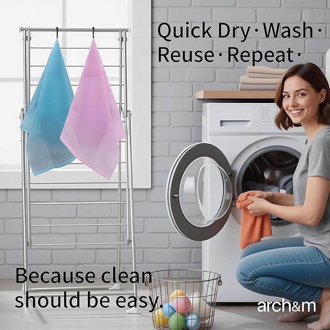 ARCH&M Exfoliating Washcloth 12 Pack Back Scrubber - Image 4
