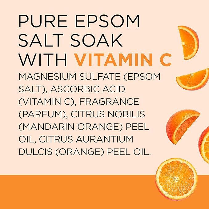 Dr Teal's Salt Soak with Pure Epsom Salt, Glow & Radiance with Vitamin C & - Image 7