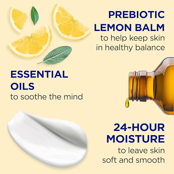 Dr Teal's Body Lotion, Lemon Prebiotic Lemon Balm & Essential Oils, 18 fl oz - Image 2