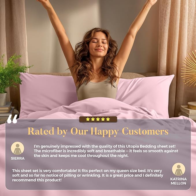 Utopia Bedding Full Bed Sheets Set - Image 9