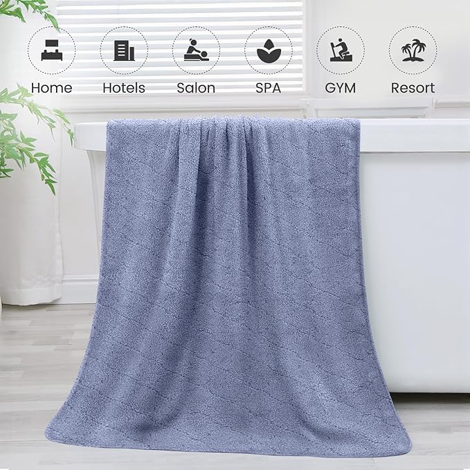 JML Bath Towels, Large Microfiber Towel Set, Ultra Soft, Super Absorbent - Image 7