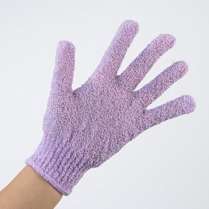 4 Pairs Exfoliating Gloves for Shower, Shower Gloves, Body Scrubber, Korean - Image 2