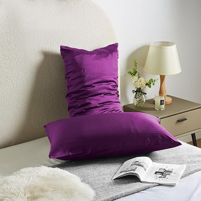 Silk Pillowcase for Hair and Skin Mulberry Silk Pillow Cases Soft Breathable - Image 2