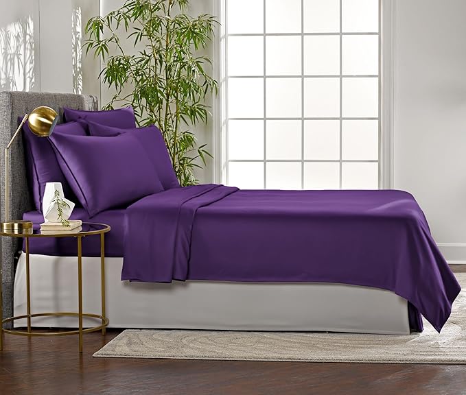 Pure Bamboo Full Sheets, Genuine 100% Organic Viscose Derived from Bamboo Bed - Image 4