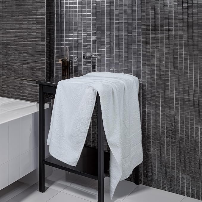 Commercial Bulk Pack of 12 Small Bath Towels – 100% Cotton Terry 24" x 46" – - Image 3