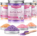 4 Pack Kit Bath Salts for Soaking Himalayan Pink Salt Lavender Orange Rose Pink by XIWEIOOFOOTSOAK