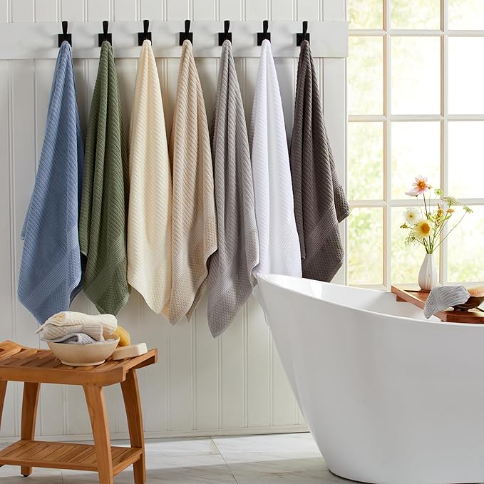 Springtree Home 100% Cotton Bath Towel Set of 4 | Super Soft & Absorbent - Image 8