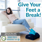 ComfiLife Foot Rest for Under Desk at Work – Adjustable Height Memory Foam Foot Stool for Under Desk, Office Chair & Gaming Chair – Ergonomic Footrest for Back & Hip Pain Relief (Navy)