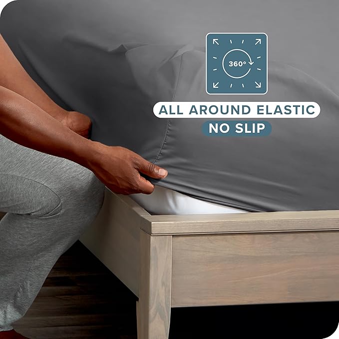Bare Home 2-Pack Fitted Bottom Sheets Full - Image 3