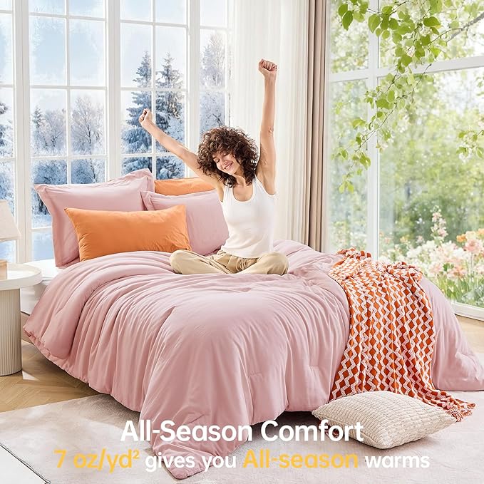 MUXHOMO Twin/Twin XL Comforter Set, All Season Ultra Soft Down Alternative - Image 4