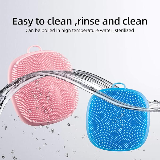 Silicone Face Scrubber for Men and Women， 2Pack Facial Cleansing Brush Silicone - Image 7