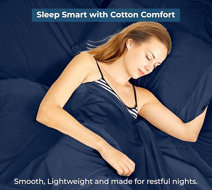 Royale Linens 100% Organic Cotton Twin Flat Sheet Only - Image 9