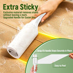 Extra Sticky Lint Roller for Pet Hair – 500 Sheets, Reinforced 2 Handles, Dog & Cat Hair Remover for Clothes, Carpet, Furniture