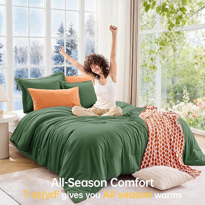 MUXHOMO Full Comforter Sets, All Season Ultra Soft Down Alternative Bedding - Image 4