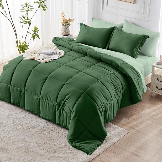 JOLLYVOGUE Twin Comforter Set, Ultra-Soft Bed in a Bag Twin Size 5 Pieces - Image 8