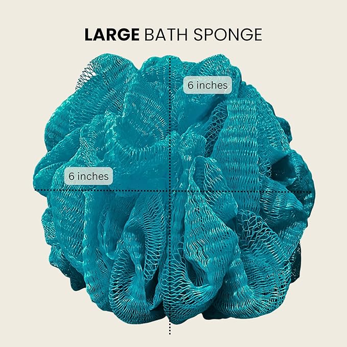 Large Bath Sponge Pack of 3 – Gentle Exfoliation Loofahs - Image 4
