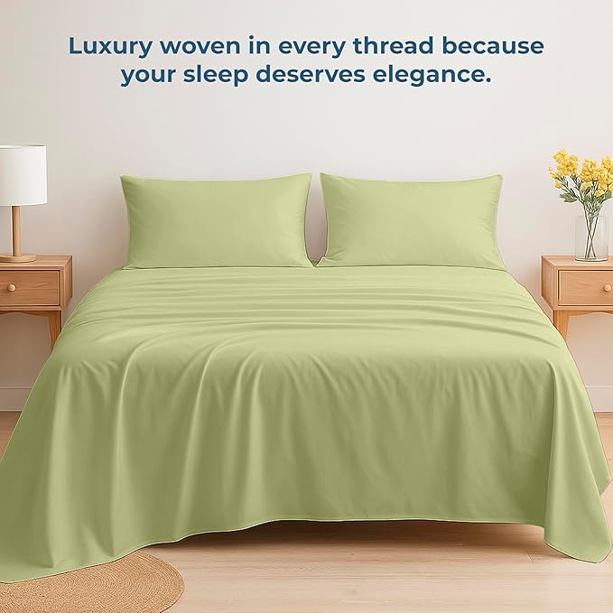 Royale Linen 100% Organic Cotton California King Flat Sheet Only - Image 6