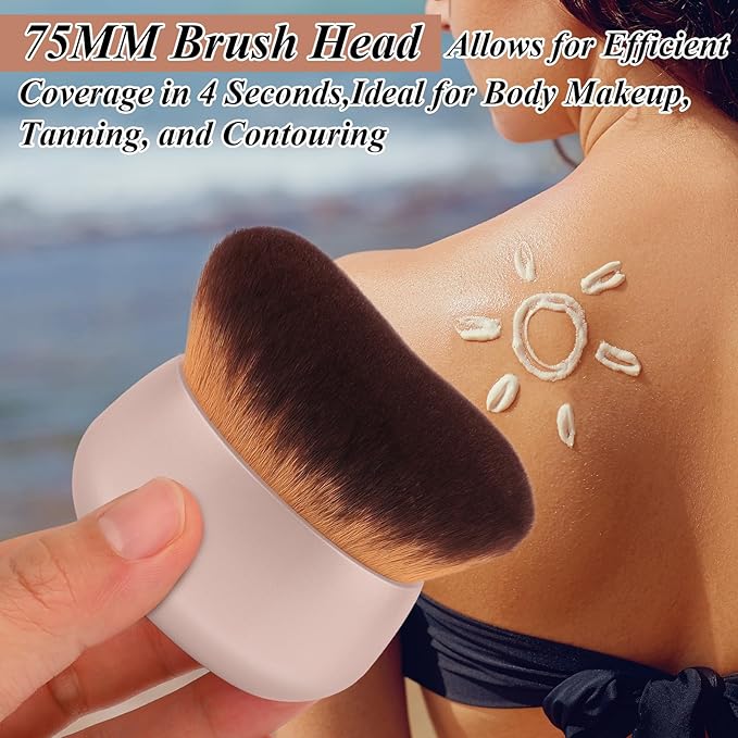 75MM Extra Large Self Tanner Kabuki Makeup Brush – Ultra Soft Dense Vegan - Image 6