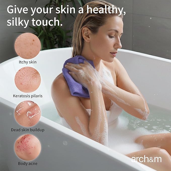 ARCH&M Exfoliating Washcloth, Japanese Body Scrubber - Image 3