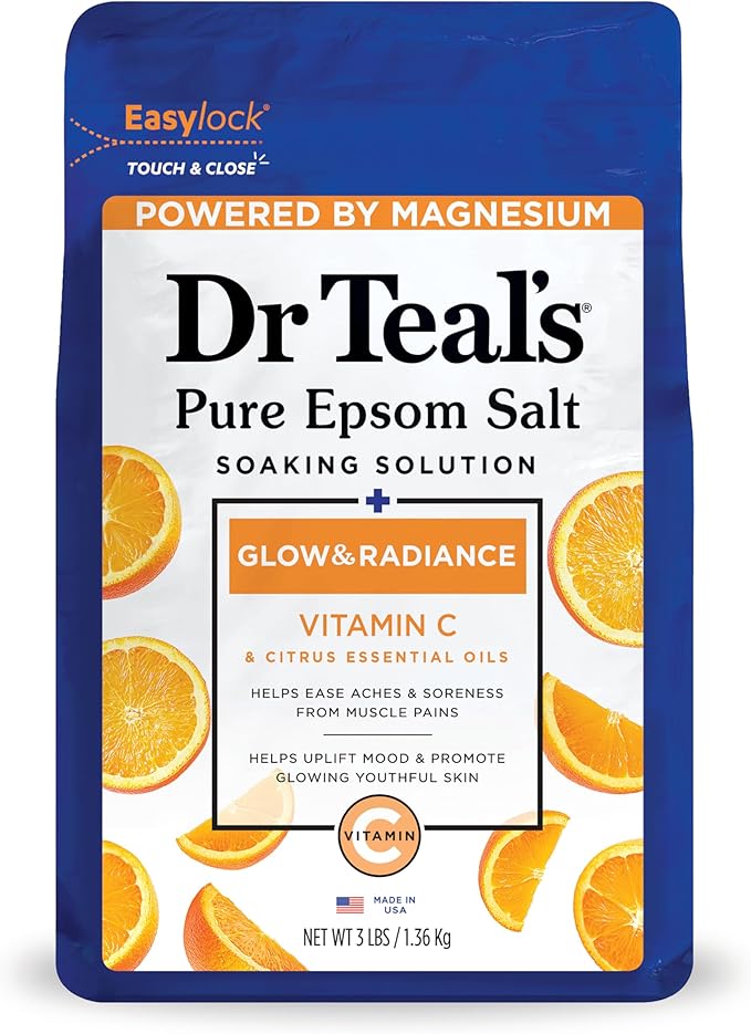 Dr Teal's Pure Epsom Magnesium Salt Soak, Glow & Radiance by DrTeals