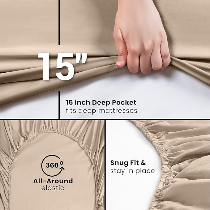 Utopia Bedding Queen Fitted Sheet - Image 3