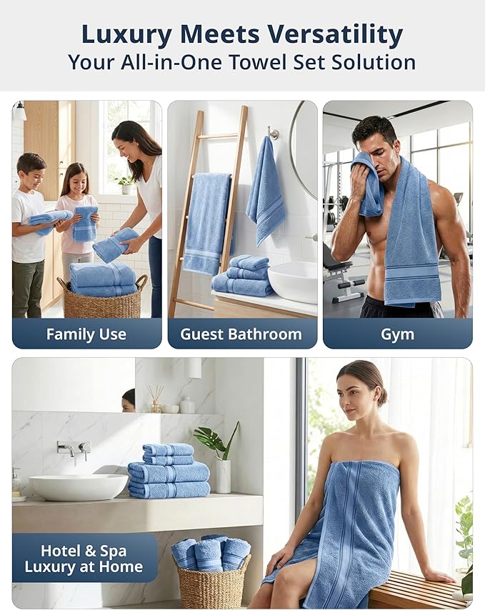LANE LINEN Luxury Bath Towels Set - Image 5