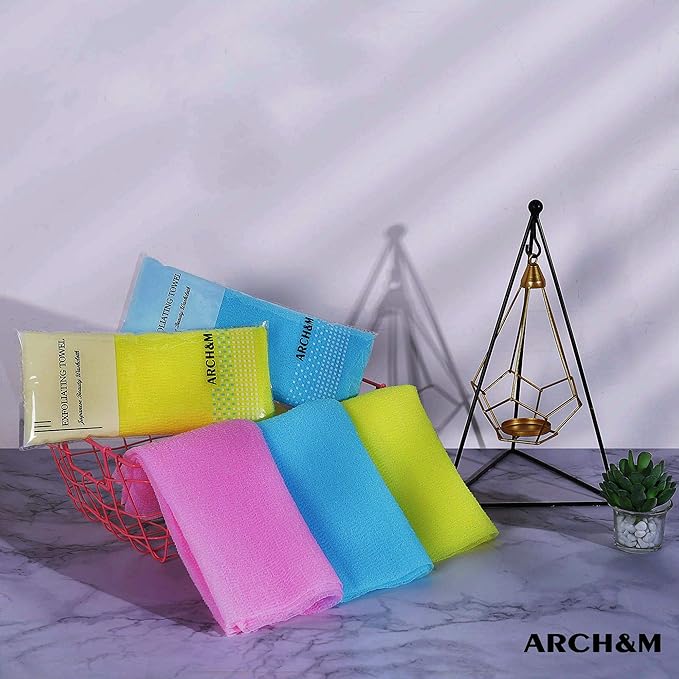 ARCH&M 12-Pack Premium Nylon Exfoliating Towel - Image 3