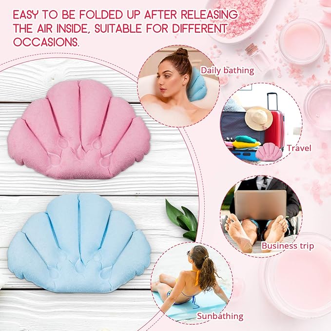 2 Pieces Inflatable Bath Pillow - Image 4