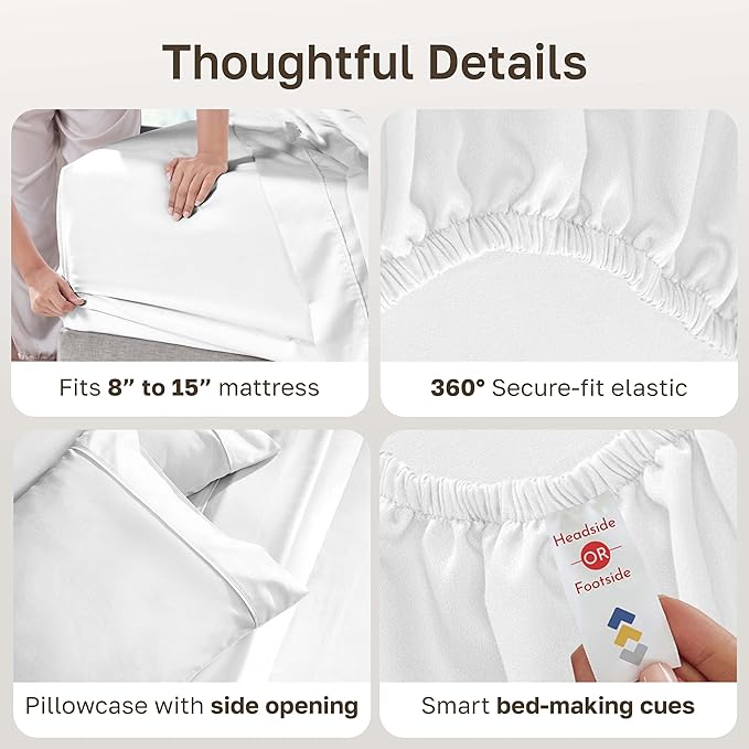 California Design Den Soft 100% Cotton Twin XL Bed Sheets Set, 400 Thread Count - Image 6