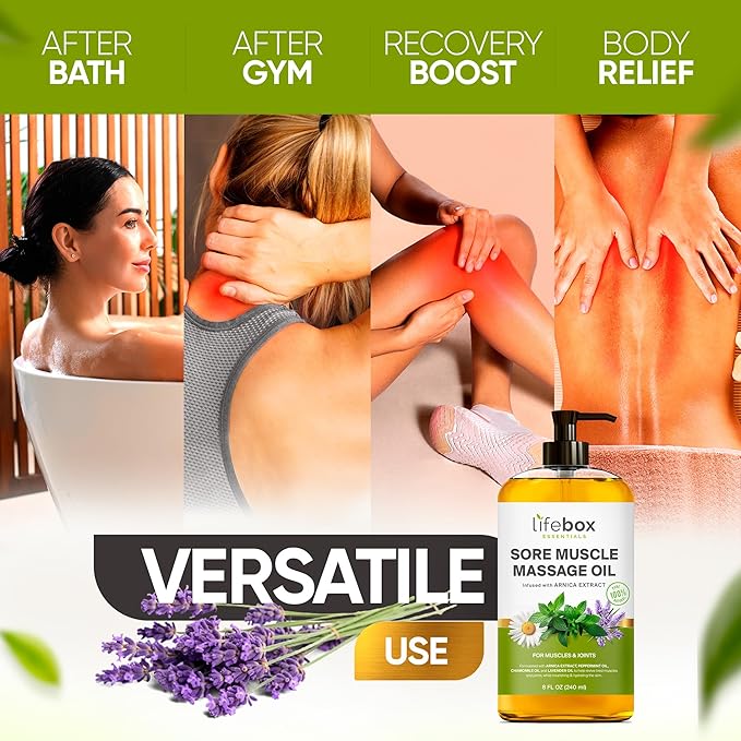 Arnica Sore Muscle Massage Oil – 100% Pure & Natural - Image 9