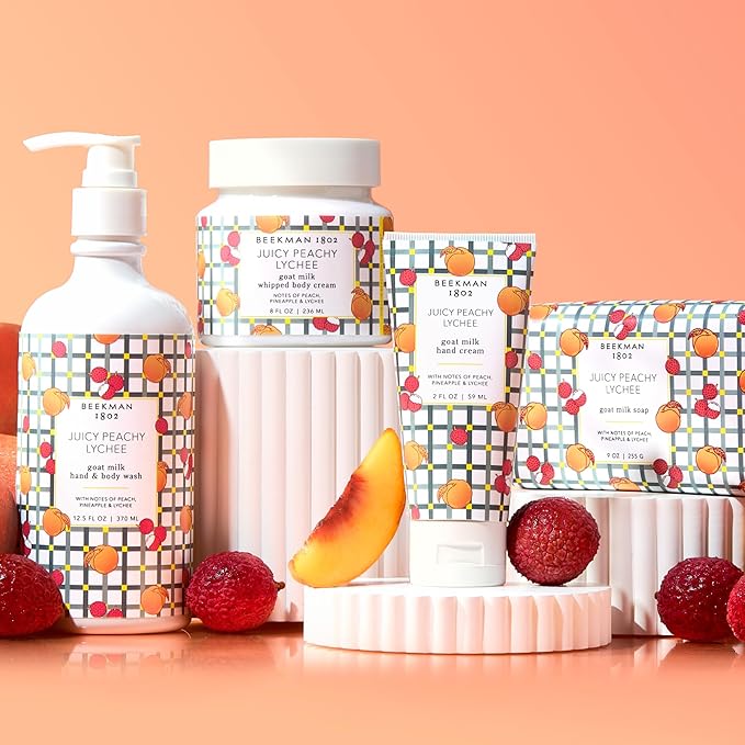 Beekman 1802 Goat Milk Hand Cream – Juicy Peachy Lychee – Scented – 2 oz – - Image 7