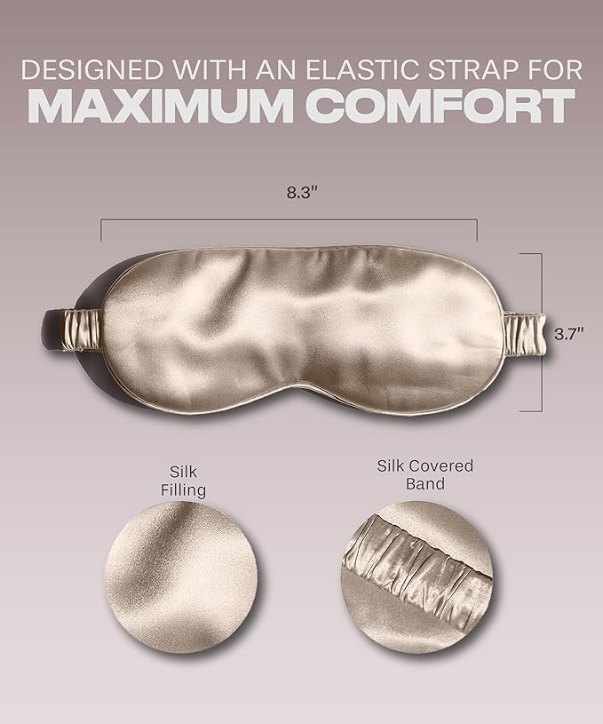SUNDAYSILKS™ Exclusive Mulberry Silk Sleep Mask | Soft Eye Covers, and - Image 6