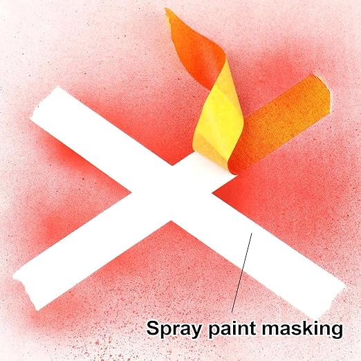 BOMEI PACK Yellow Painters Tape 1 Inch Bulk - Paint Tape 10 Rolls x 1 Inch x 55 Yards - Painter's Tape Yellow Masking Tape for Walls Painting, DIY Crafting, and School Projects, Total 550 Yards