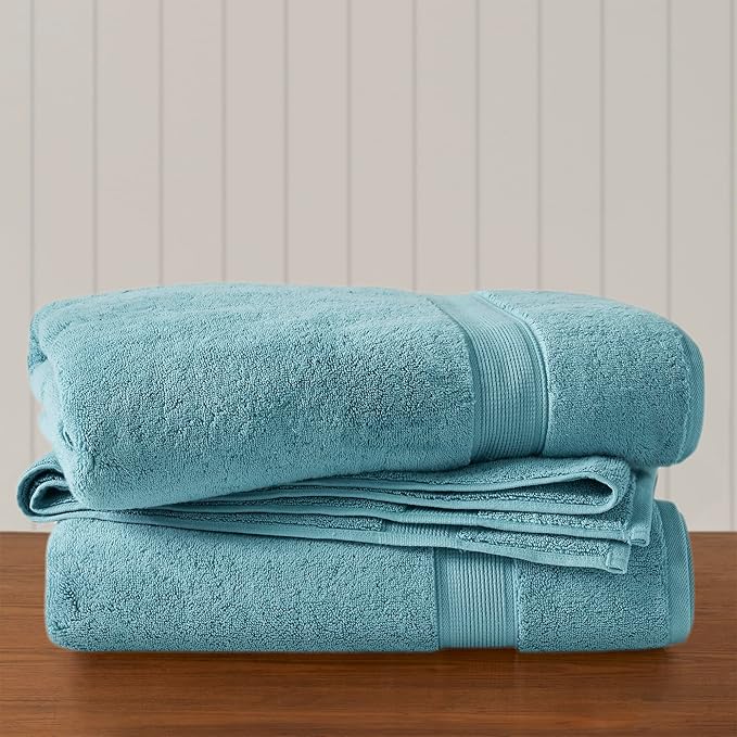 Madison Park 800GSM Bath Sheet Towel Oversized 34" x 68" 2 Pack 100% Cotton by MADISONPARK