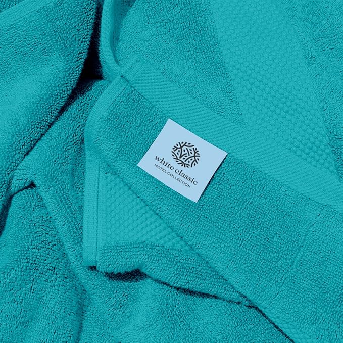 White Classic Luxury Soft Aqua Bath Sheet Towels - Image 5
