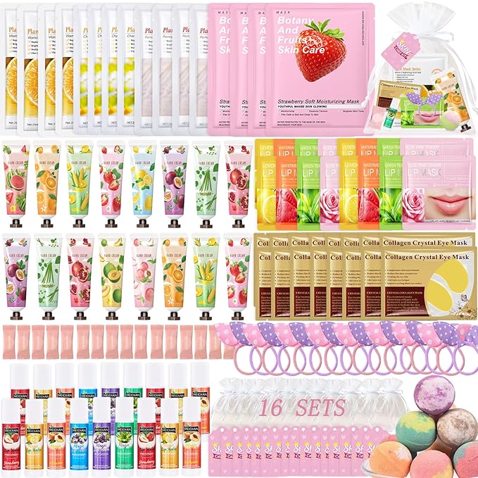 160 PCS Spa Party Supplies for Girls Women, Include Facial Mask, Hand Creams by YALARY