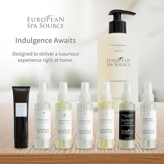 European Spa Source Energizing Lemongrass + Eucalyptus ShowerSpa Mist Spray - Image 6