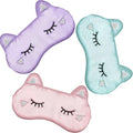 Haysandy 3 Pieces Sleep Mask for Kids Girls Cute Cat Sleeping Eye Cover Soft by Haysandy