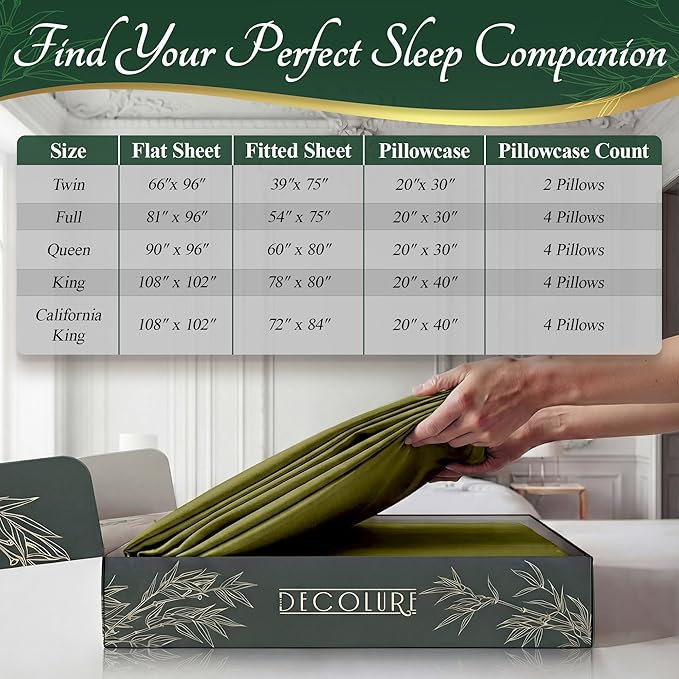 DECOLURE 100% Viscose Derived from Bamboo Sheets Queen Size - Image 8