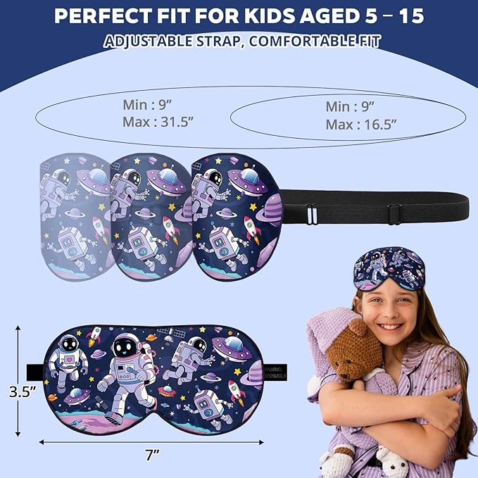 Kids Silk Sleep Mask: 100% Mulberry Silk Eye Mask - Image 6